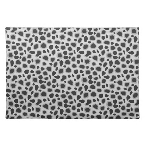 Leopard Print _ Shades of Grey Cloth Placemat