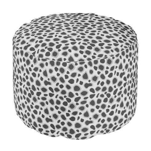 Leopard Print _ Shades of Grey Pouf