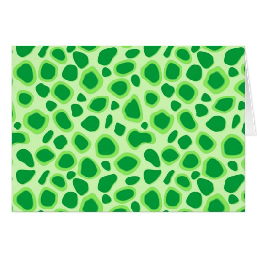 Leopard Print - Shades of Lime Green Cards (Front Horizontal)