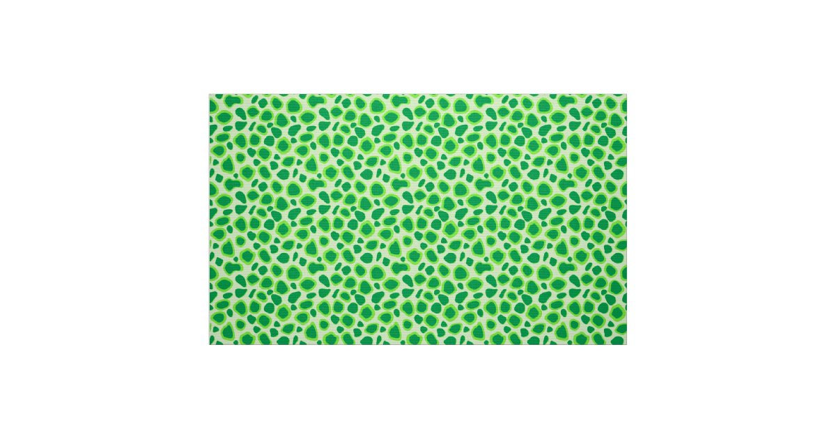 Leopard Print - Shades of Lime Green Fabric