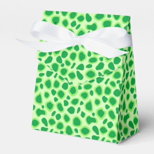 Leopard Print _ Shades of Lime Green Favor Boxes