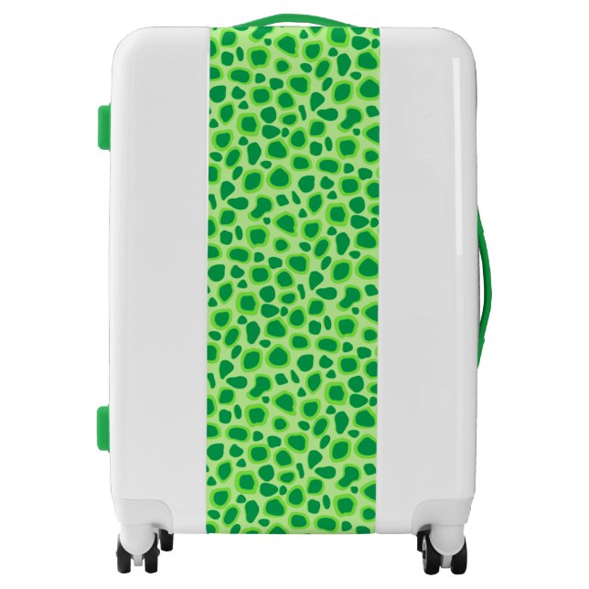 Leopard Print - Shades of Lime Green Luggage (Front)