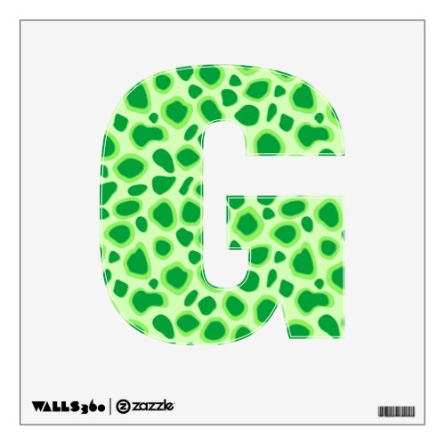 Leopard Print _ Shades of Lime Green Wall Sticker