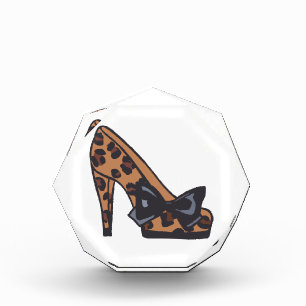 Leopard Print Shoe Acrylic Award
