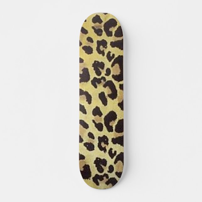 Leopard Print Skateboard Deck (Front)