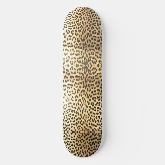 Leopard Print Skateboard Deck (Front)