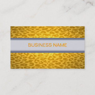 Leopard Print Skin and Plain Color 2 Business Card
