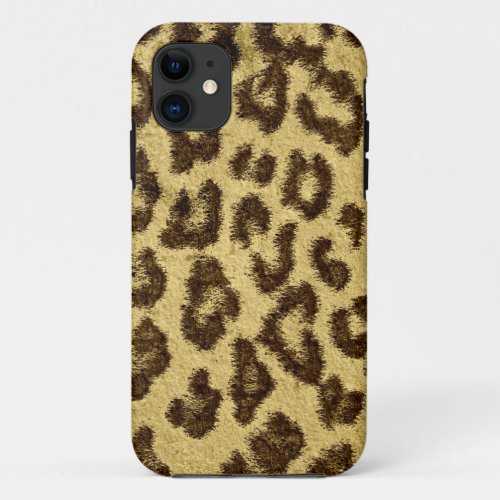 Leopard Print Skin Fur iPhone 11 Case