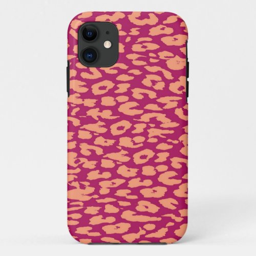 Leopard Print Skin Pink iPhone 11 Case