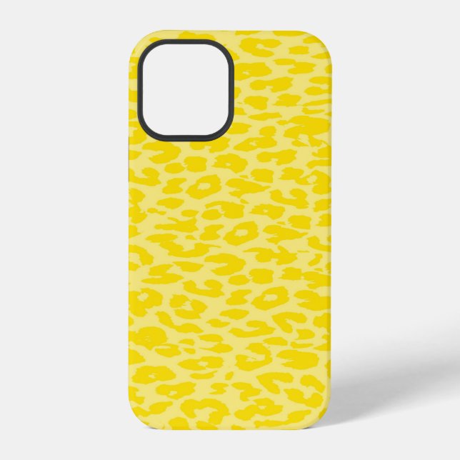 Leopard Print Skin Yellow Iphone Case (Back)