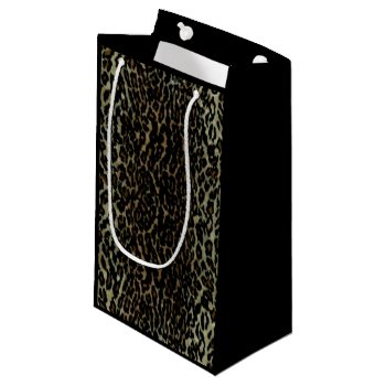 Leopard Print Small Gift Bag by MoonArtandDesigns at Zazzle