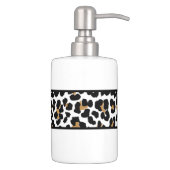 Leopard Print Soap Dispenser and Toothbrush Holder (Right)