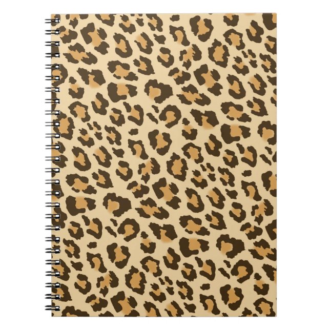 Leopard Print Spiral Notebook (Front)
