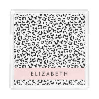 Leopard Print, Spots, Black And White, Your Name