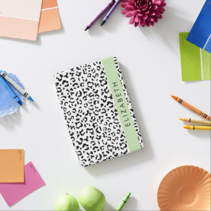 Leopard Print, Spots, Black And White, Your Name iPad Mini Cover