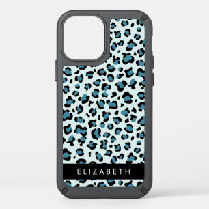 Leopard Print, Spots, Blue Leopard, Your Name Speck iPhone 12 Case