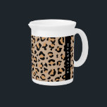 Leopard Print, Spots, Brown Leopard, Your Name Beverage Pitcher<br><div class="desc">Elegant,  stylish and sophisticated leopard pattern in brown color. Modern and trendy gift,  perfect for the animal print lover in your life. Personalize by adding your name,  nickname,  monogram or initials.</div>