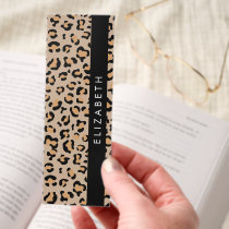 Leopard Print, Spots, Brown Leopard, Your Name Bookmarks