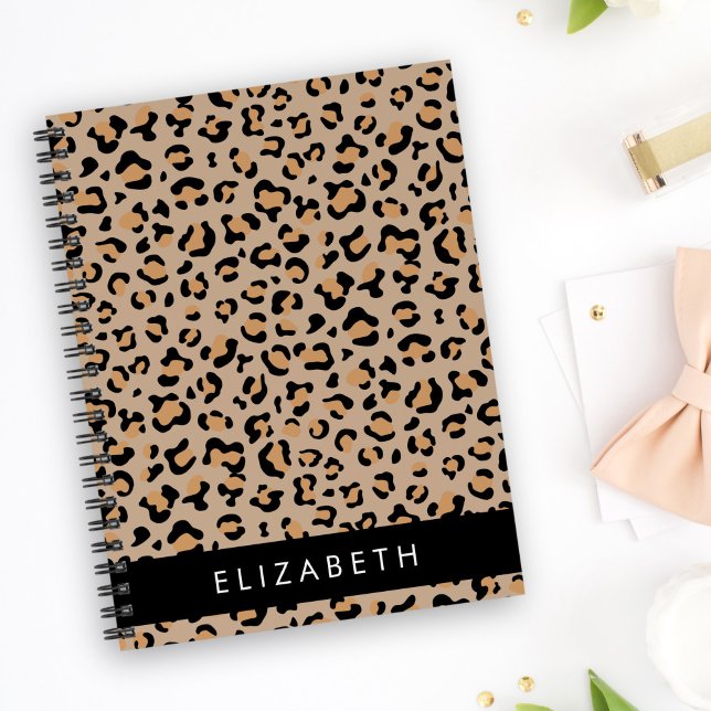 Leopard Print, Spots, Brown Leopard, Your Name Planner (Creator Uploaded)