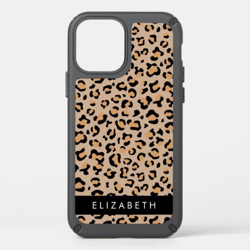 Leopard Print Spots Brown Leopard Your Name Speck iPhone 12 Case