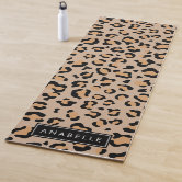 trendy safari fashion leopard spots cheetah print yoga mat, Zazzle