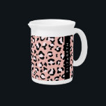 Leopard Print, Spots, Pink Leopard, Your Name Beverage Pitcher<br><div class="desc">Elegant,  stylish and sophisticated leopard pattern in pink color. Modern and trendy gift,  perfect for the animal print lover in your life. Personalize by adding your name,  nickname,  monogram or initials.</div>