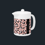 Leopard Print, Spots, Pink Leopard, Your Name Teapot<br><div class="desc">Elegant,  stylish and sophisticated leopard pattern in pink color. Modern and trendy gift,  perfect for the animal print lover in your life. Personalize by adding your name,  nickname,  monogram or initials.</div>