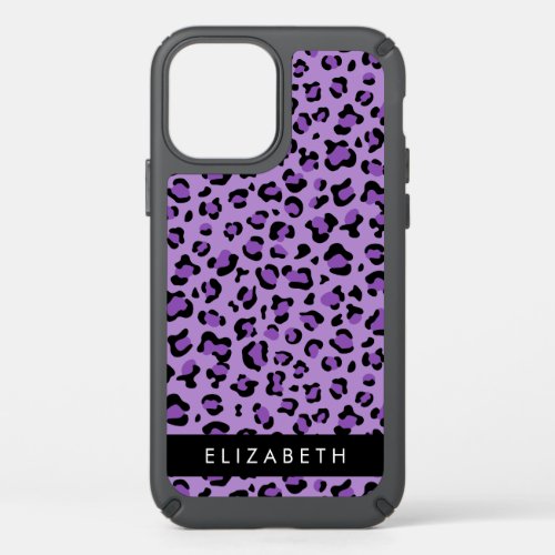 Leopard Print Spots Purple Leopard Your Name Speck iPhone 12 Case