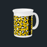 Leopard Print, Spots, Yellow Leopard, Your Name Beverage Pitcher<br><div class="desc">Elegant, stylish and sophisticated leopard pattern in yellow color. Modern and trendy gift, perfect for the animal print lover in your life. Personalize by adding your name, nickname, monogram or initials.</div>