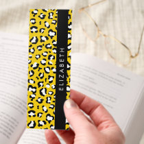 Leopard Print, Spots, Yellow Leopard, Your Name Bookmarks