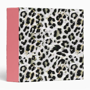 Leopard - print spotted animal-print 3 ring binder