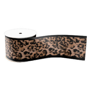 Leopard - print spotted animal-print grosgrain ribbon