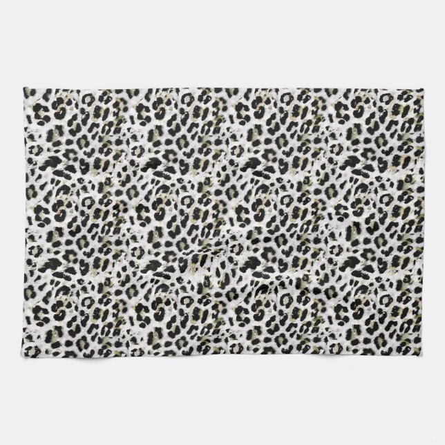 Leopard - print spotted animal-print kitchen towel (Horizontal)
