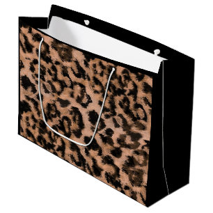 Leopard - print spotted animal-print large gift bag
