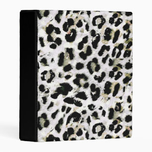 Leopard - print spotted animal-print mini binder