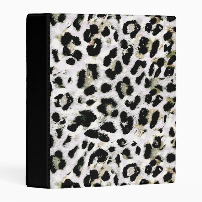 Leopard - print spotted animal-print mini binder (Front/Spine)