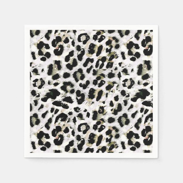 Leopard - print spotted animal-print napkins (Front)