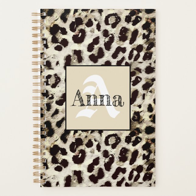 Leopard - print spotted animal-print planner (Front)