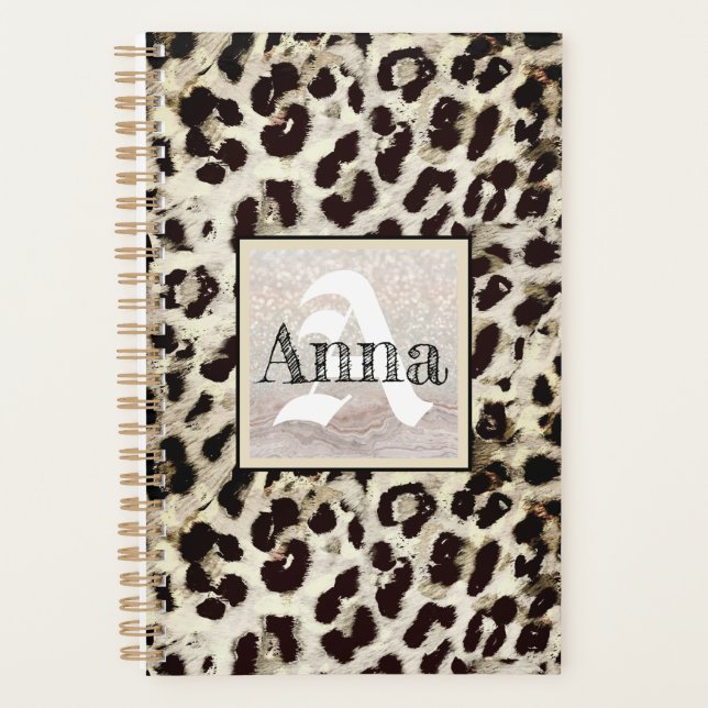 Leopard - print spotted animal-print planner (Front)