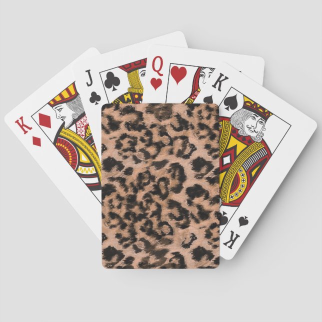 Leopard - print spotted animal-print poker cards (Back)