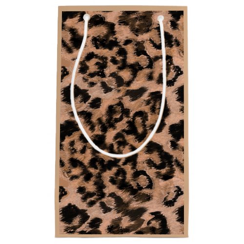 Leopard _ print spotted animal_print small gift bag