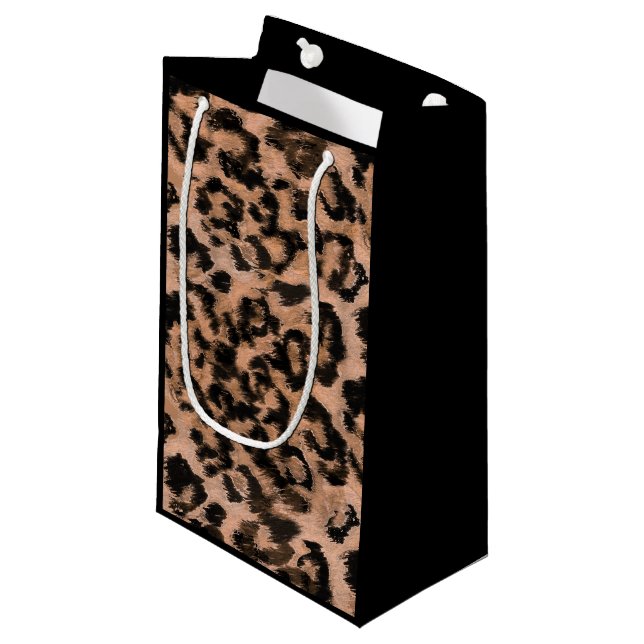 Leopard - print spotted animal-print small gift bag (Front Angled)