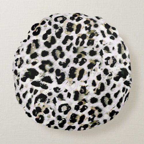 Leopard _ print spotted animal_print spots round pillow