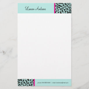 Leopard Print Stationery