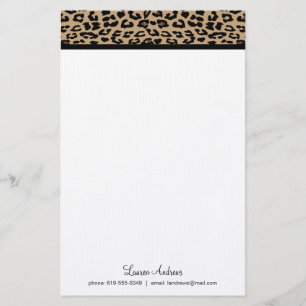Leopard Print Stationery