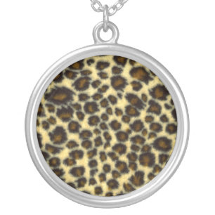 Leopard Print Sterling Silver Necklace