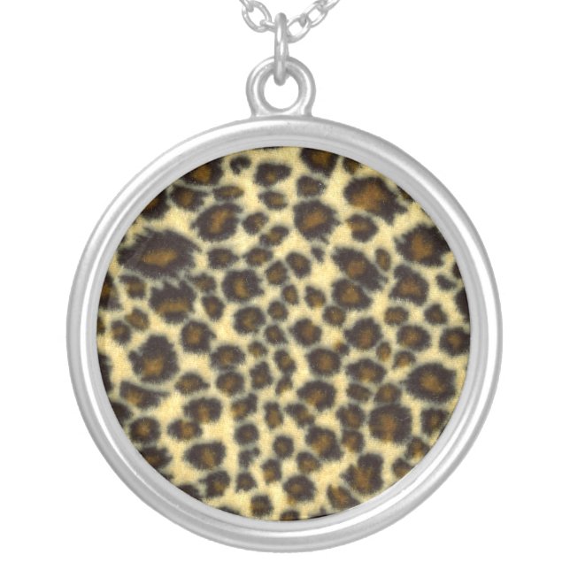 Leopard Print Sterling Silver Necklace (Front)