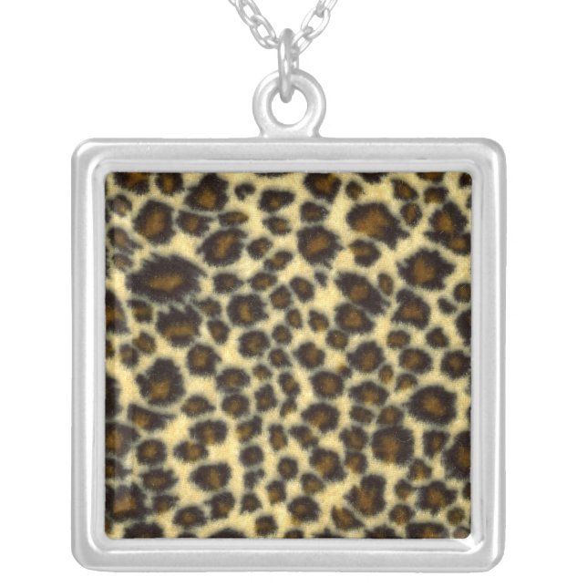 Leopard Print Sterling Silver Necklace (Front)