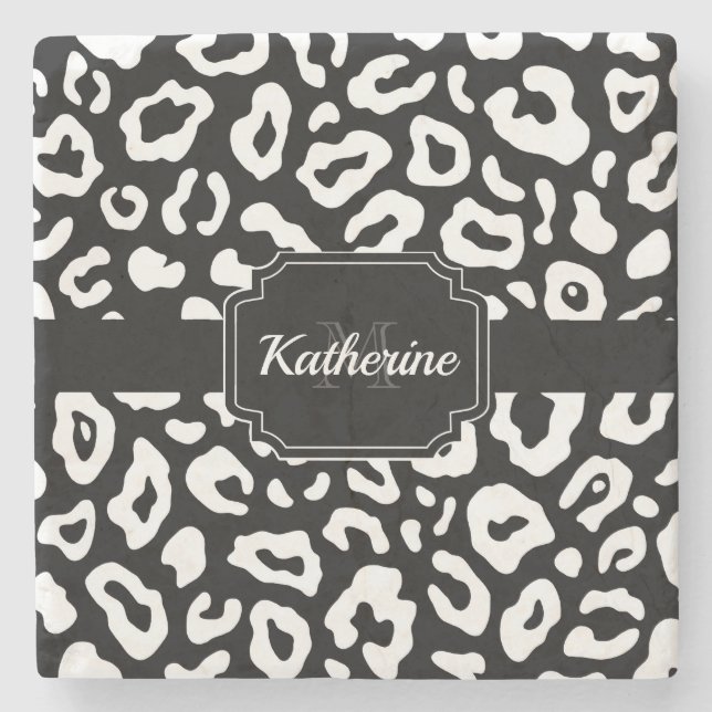 Leopard Print Stone Coaster (Front)