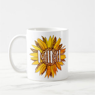 Leopard Print Sunflower MIMI Coffee Mug